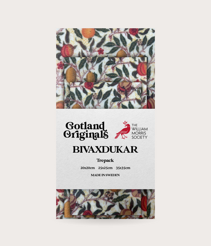 William Morris Bivaxduk med Frukt, blad och citroner