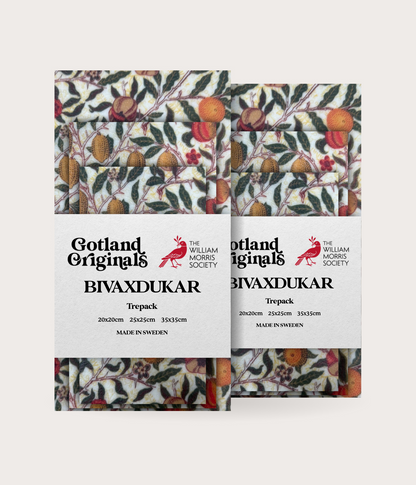 William Morris Bivaxduk med Frukt, blad och citroner