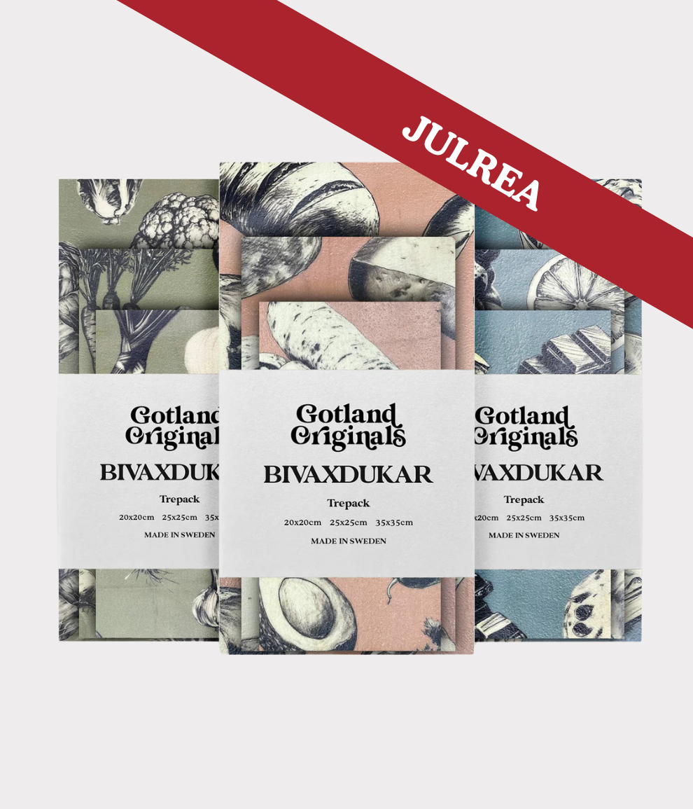 Bivaxdukar Organizer 9-pack med text om julrea