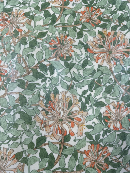 William Morris Honey Suckle Green Beige Coral 3-p