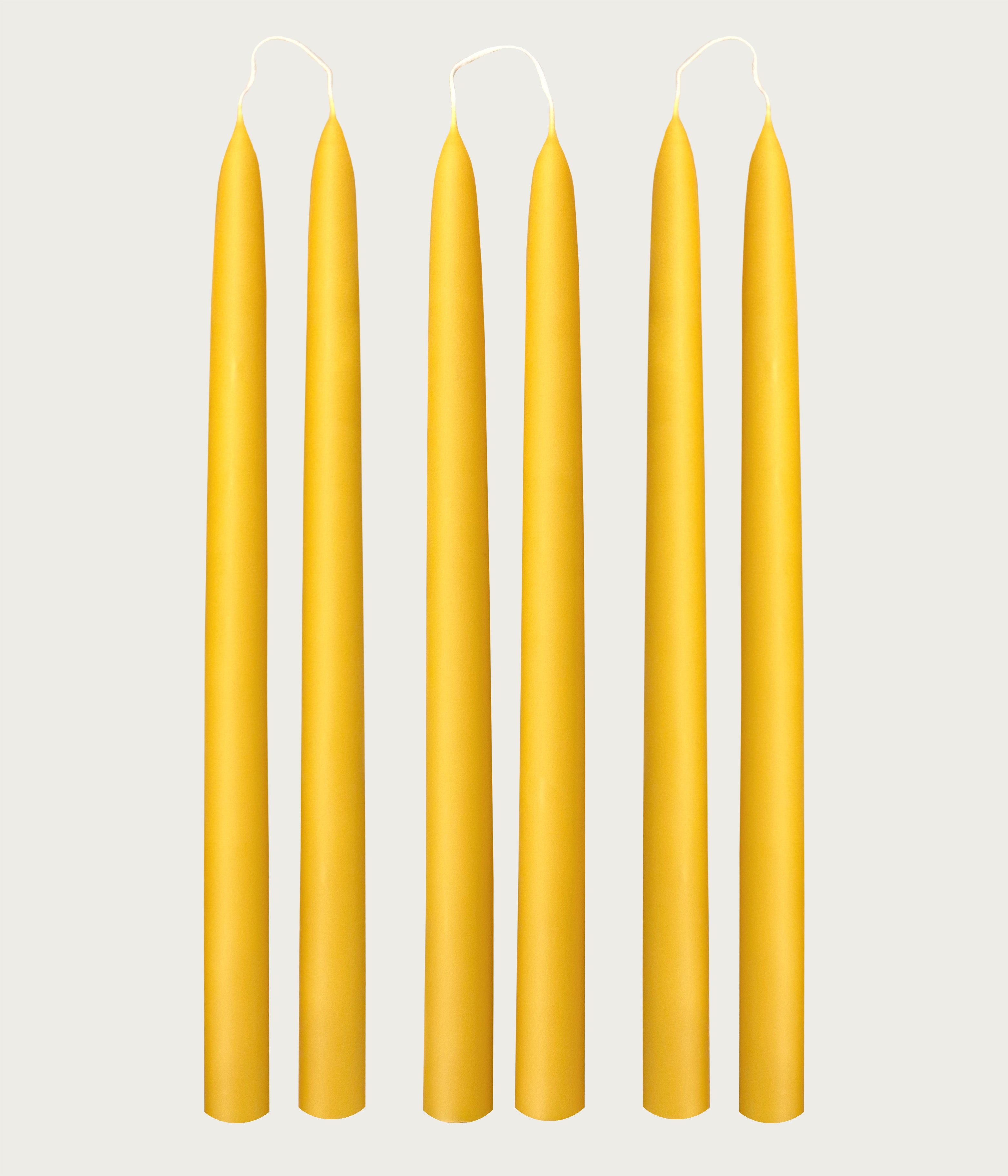 Taper candles beeswax